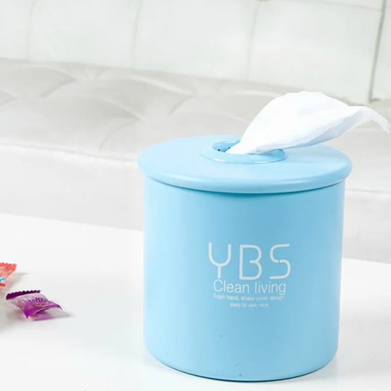 

Cylindrical Tissue Storage YBS Thickened Plastic Minimalist Desktop Roll Paper Tube Box Tissue Paper Sleeve Suction Drawer