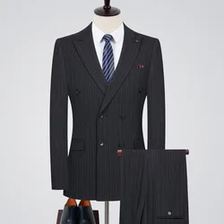 (161) Customized Men's Autumn and Winter New High-end Business Wedding Dress Suits