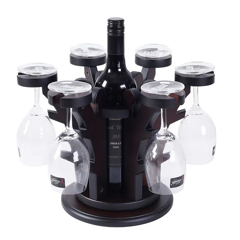 Cash cow wine rack red solid wood creative European