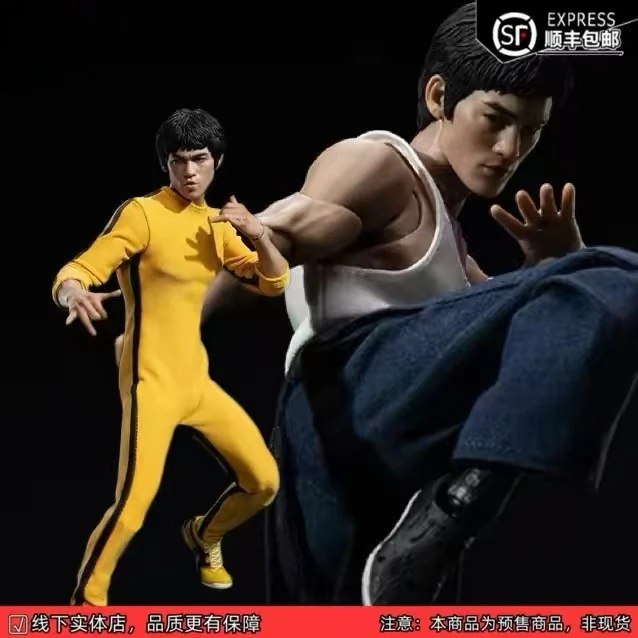 Preventa INART Figura de Bruce Lee en Escala 1/12, Traje Amarillo de Kung-Fu, Altamente Articulada, Modelo Coleccionable, Juguetes, Regalos