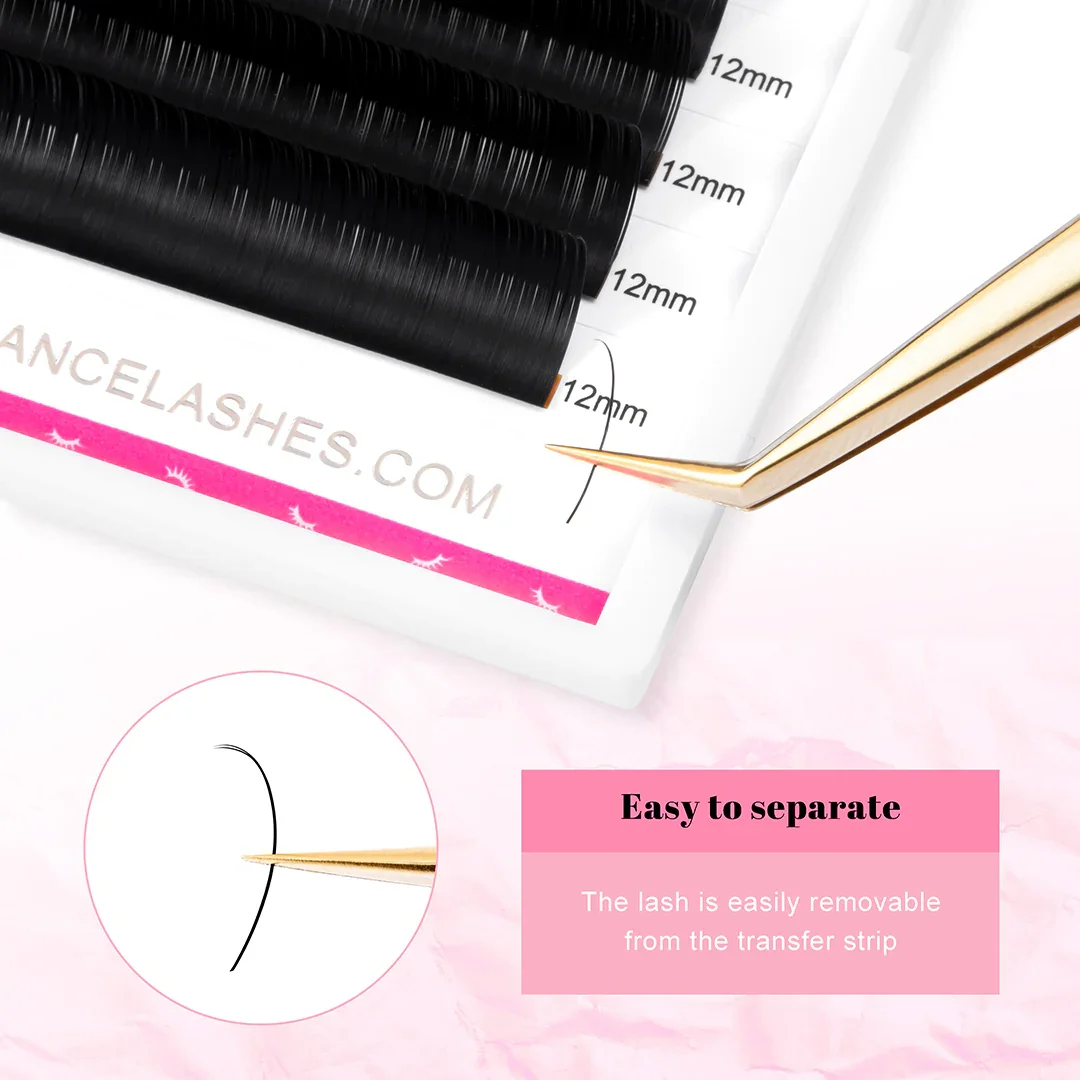 TDANCE 0,15/0,2 Gemischte Ellipse Flache Wimpernverlängerung Wimpern Faux Nerz Falsche Neue Matte Wimpern Liefert Individuelle Split Tipps – Detail 3