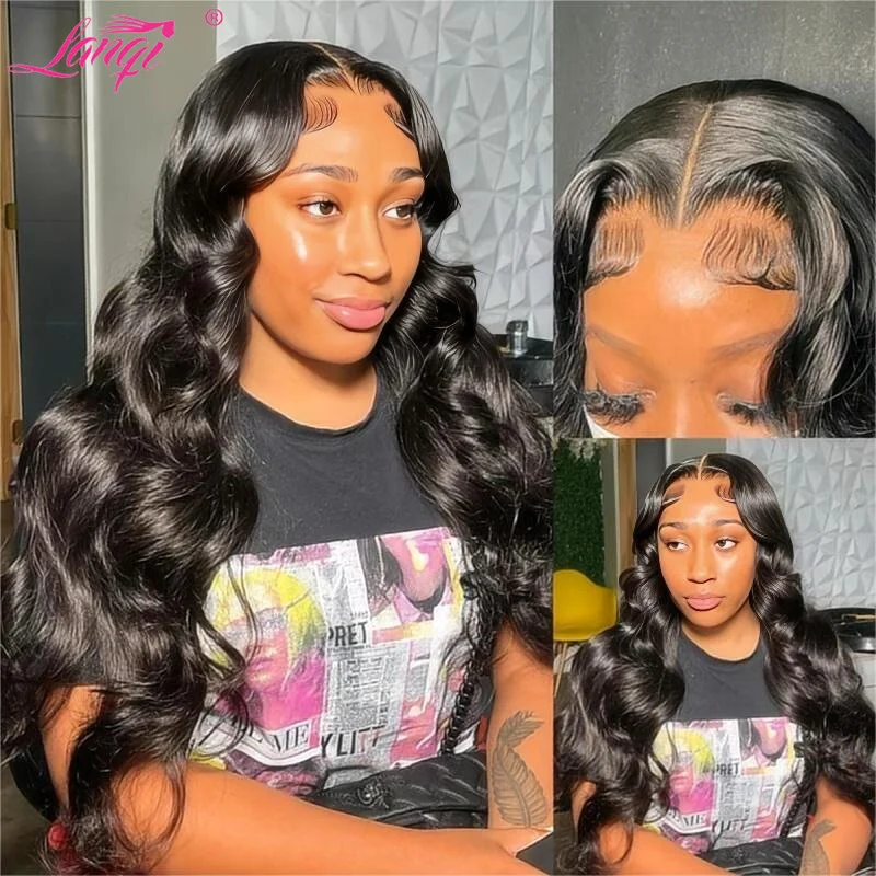 13x4 Body Wave Lace Front Human Hair Wig PrePlucked Brazilian Human Hair Lace Frontal Wigs For Women 4x4 Lace Closure Wig