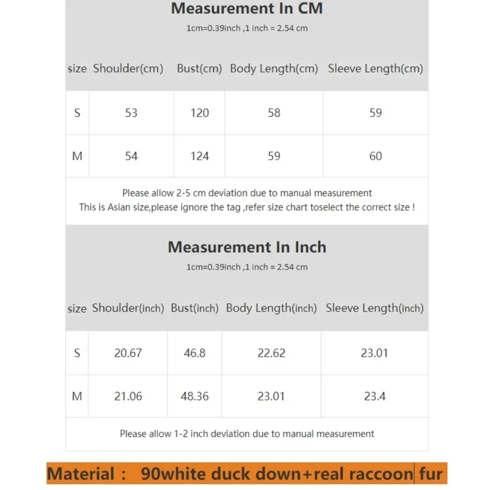 2025 New Winter White Duck Down Jacket Women Real Raccoon  Collar Coat Female Short Warm Real  Down Coat Zipper Button