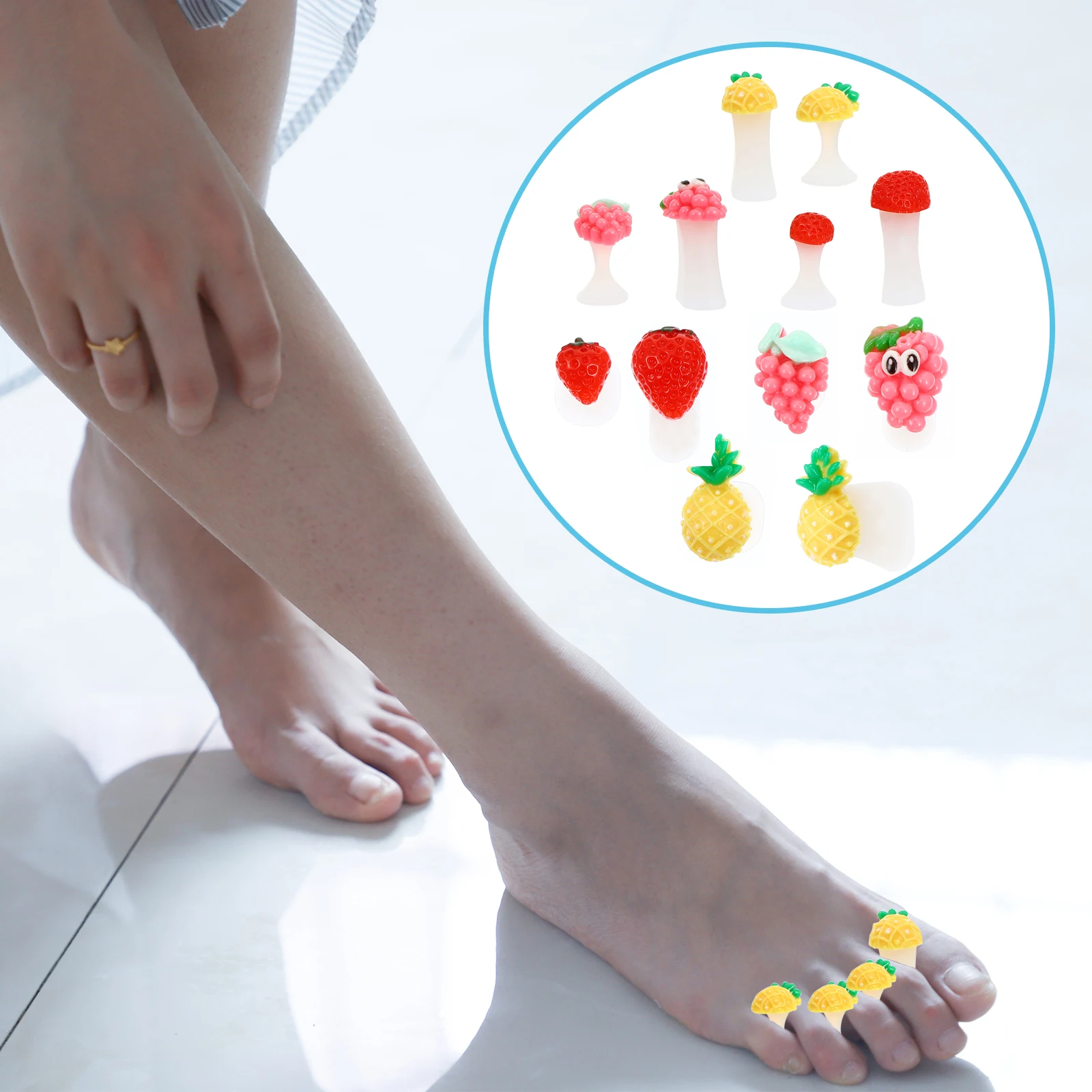

24 Pcs Nail Toe Separator Reusable Silicone Tool Gel Polish Splitter Toe Spacers Dividers Protector Separators Nail