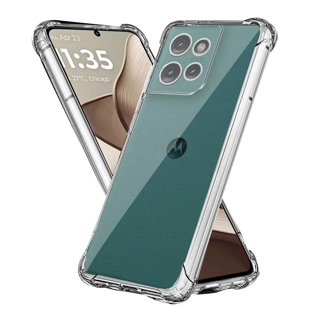 For Moto Edge 50 Neo S50 Case Clear Shockproof Airbag TPU Phone Case For Motorola Moto Edge 50 5G Soft Silicone Protect Conque