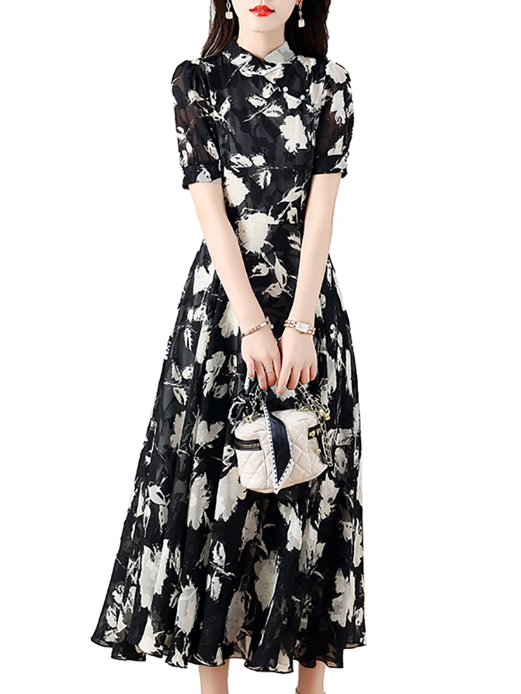 princess polly baby blue dress MSK Women's Contrast Stitching & Buttons Long-Sleeve Dress