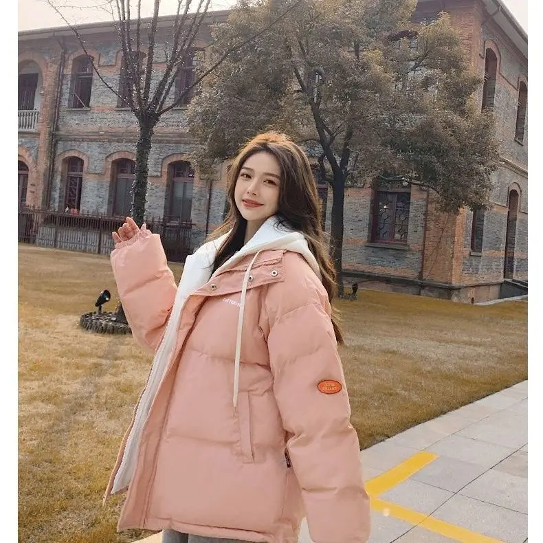 Couple style cotton coat Internet celebrity trend new fake two-piece cotton coat winter windproof warm cotton jacket