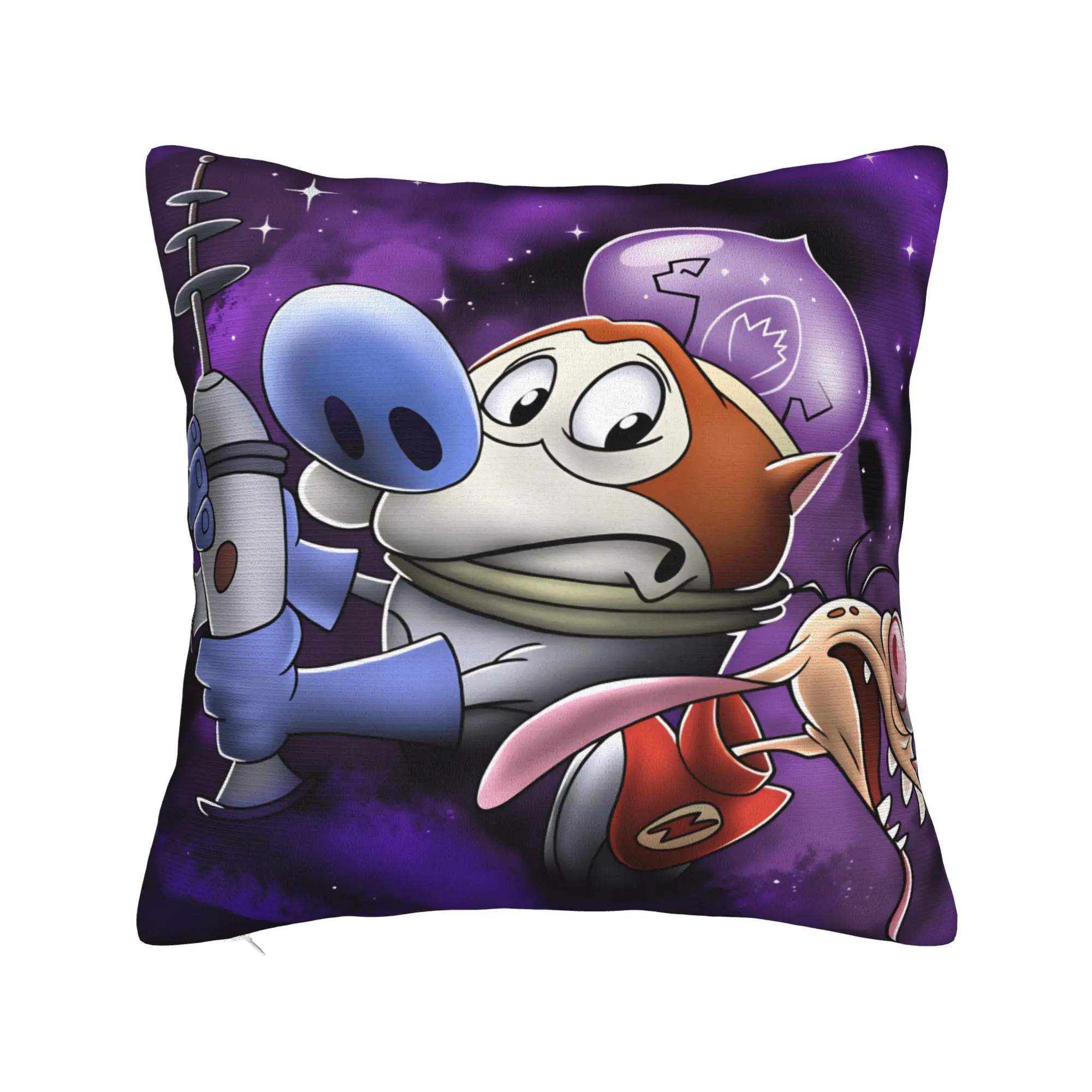 R-Ren & S-Stimpy Show Pillow Cover  Funny Pillow Case For Sofa Couch Bed Living Room Design Cushion Cover Gift
