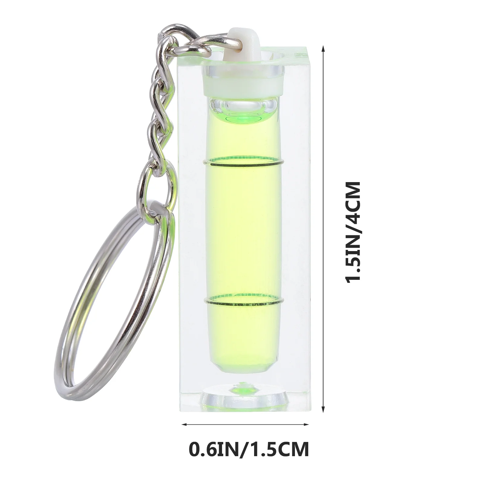 3 Pcs Keychain Horizontal Bubble Spirit Level Small Mini Levels Acrylic Ring Pocket