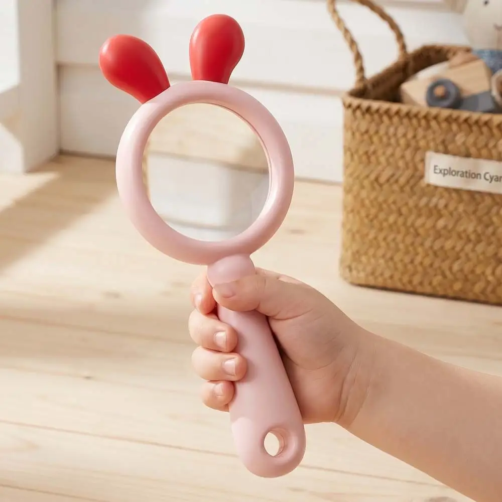3X Magnification Reading Glass Mini Pocket Size Handheld Magnifying Glass Cartoon Design HD Optical Optical Lenses Children Use
