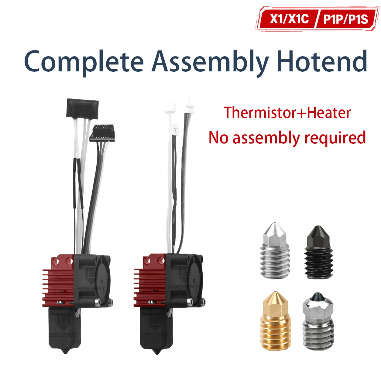 Kit complet de mise à niveau du hotend pour Bambu Lab X1 X1C P1P P1S avec ventilateur et buse – Hotend complet pour Bambu Lab X1 Carbon