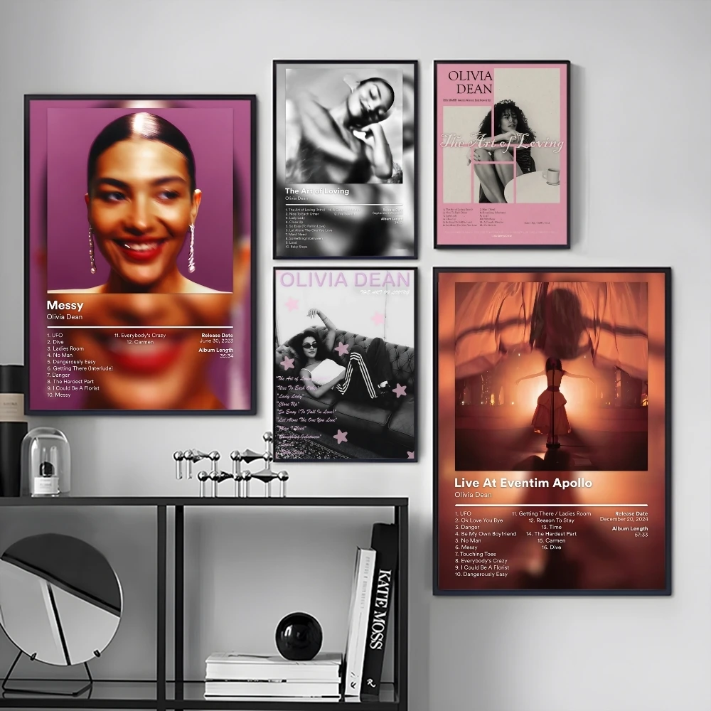 

O-Olivia Dean Rapper Singer Poster Home Living Bed Room Bar Hallway Sticky Wall Art Printing Waterproof Aesthetic Decor
