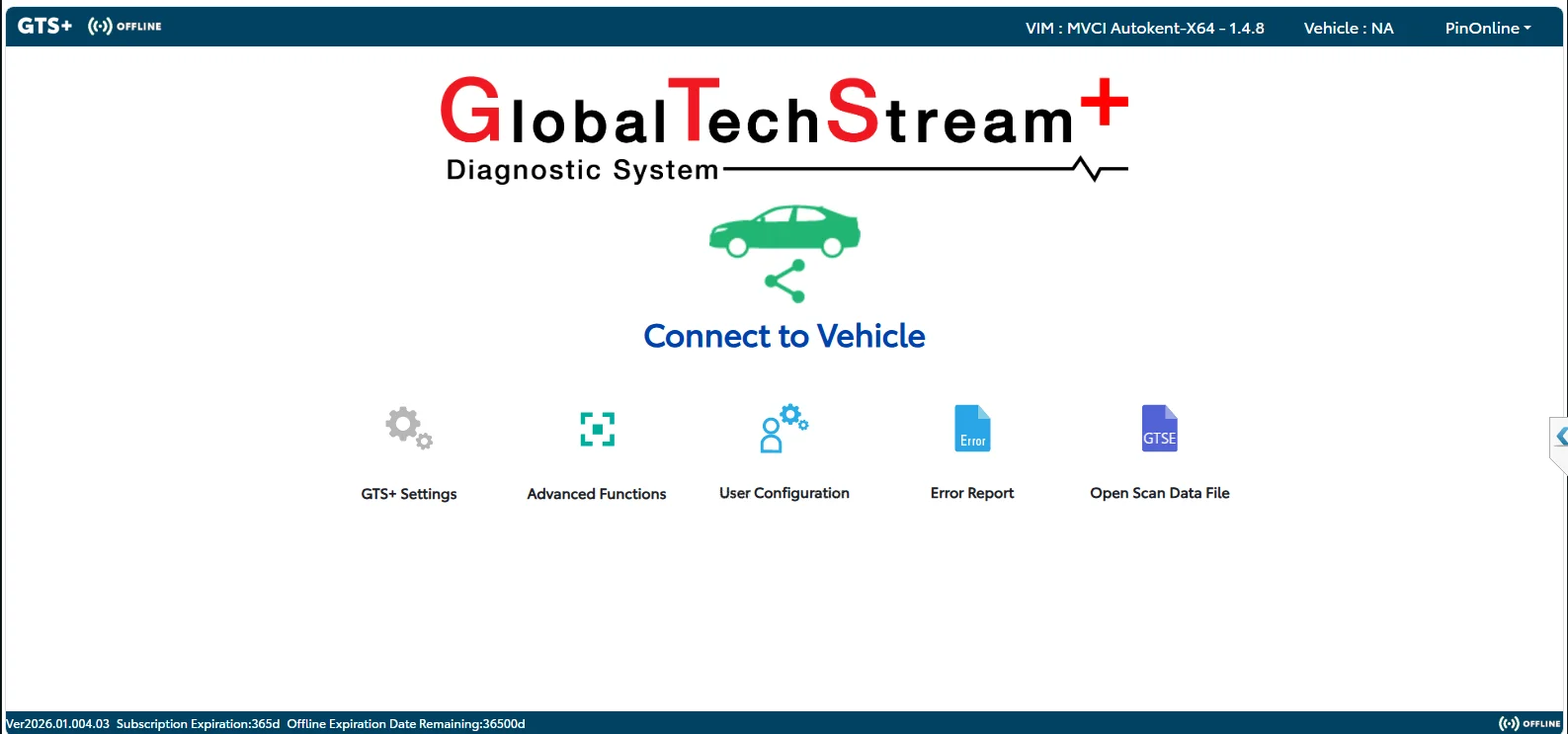 2026年 GTS+ Global Techstream+ 2026.01.004 トヨタ/レクサス用車両