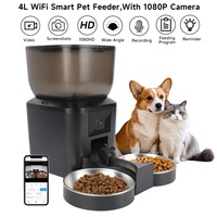 Automatic Cat Feeder 4L Camera Pet Smart Cat Food Dispenser 2.4G/5GWiFi Tuya APP Control Auto Feeder For Cat Dog Accessories