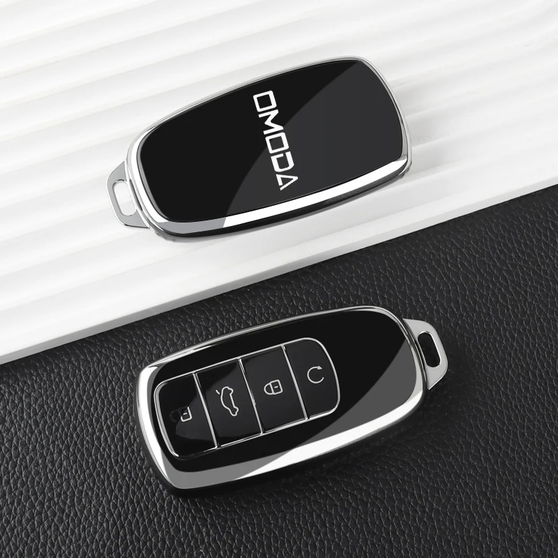 Soft TPU Car Key Case Full Cover for Chery Omoda C5 E5 C9 Omoda 5 9 EV PHEV 2024 2025 Protection Key Bag Keychain Accessories