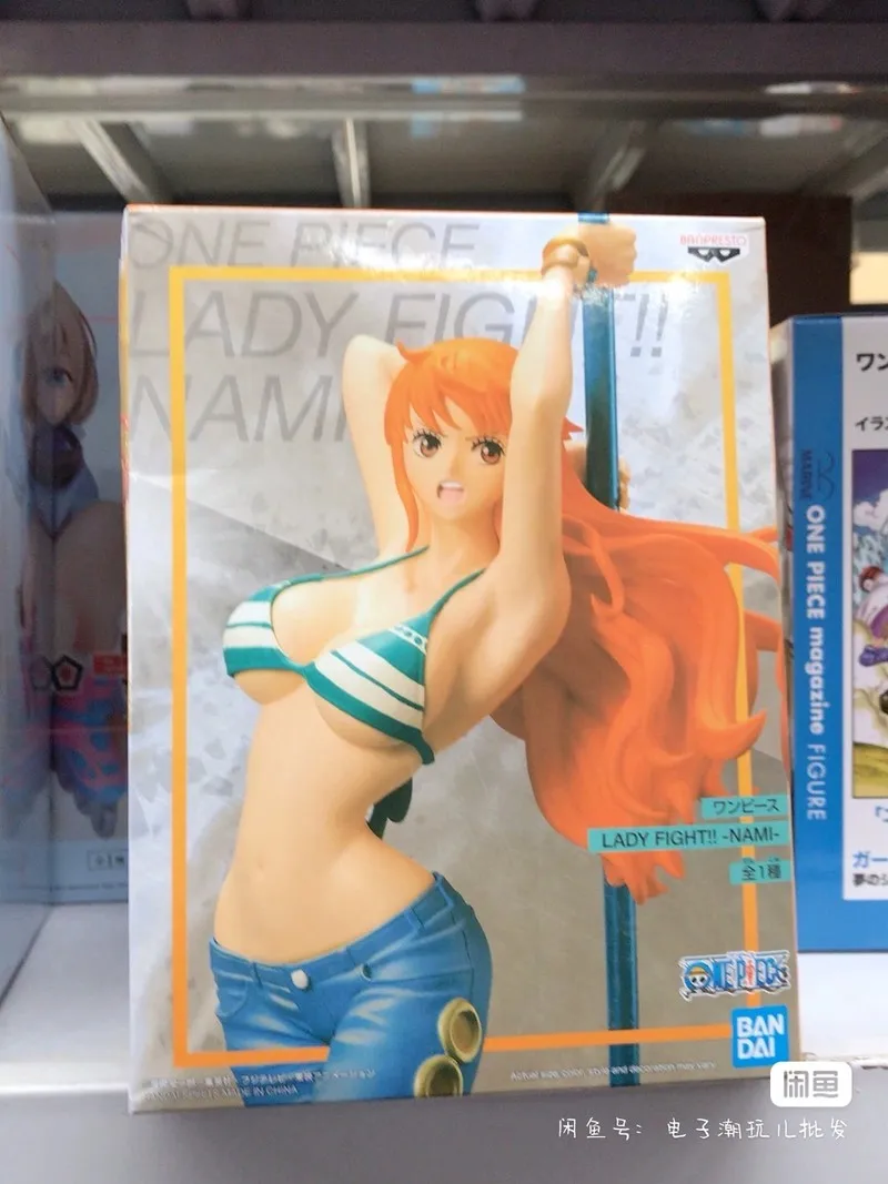 Bandai Original One Piece Lady Fight Nami Anime Figure Combat  Action Figure Toys Gift  Decoration Desktop Collectible Gift