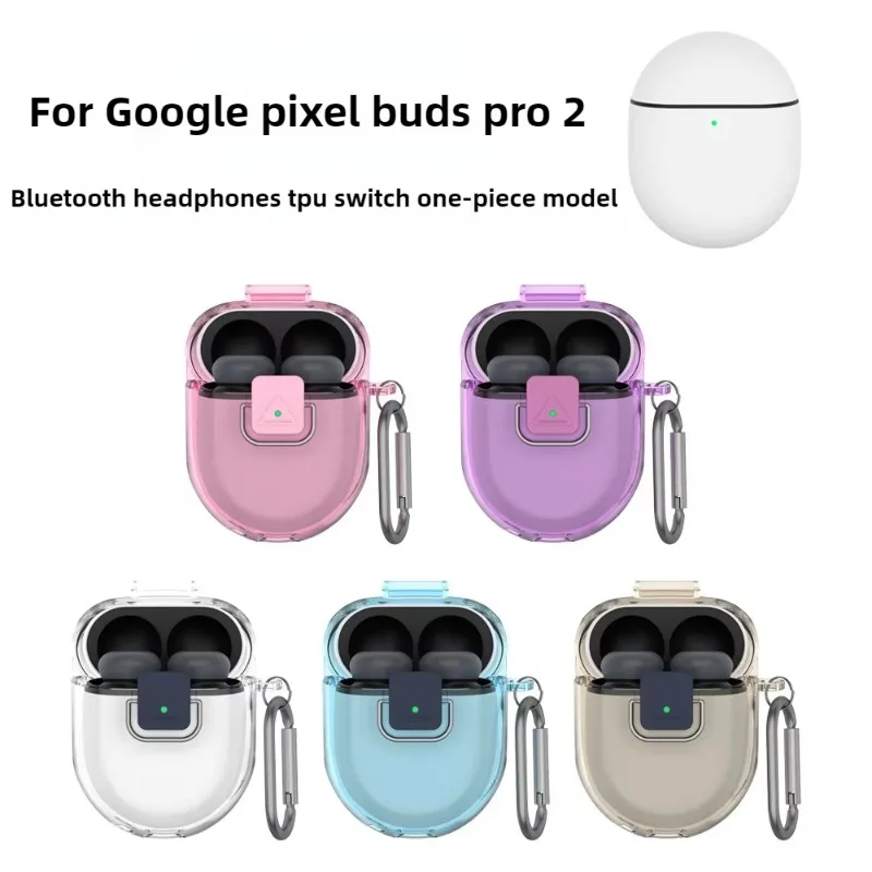 Protective Case for Google Pixel Buds Pro 2 Earphone Cover Bluetooth Earphones TPU Switch Integrated Model Simple Hard Case