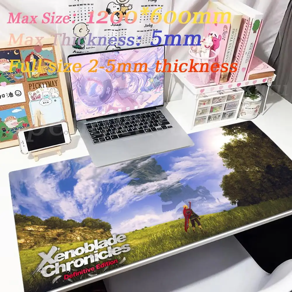 Electronic Game X_xenoblades Chronicles Mouse Pad Large XXXXL 1200x600mm Size Office Desk Protector Mat Rubber Mouse Pad Desktop