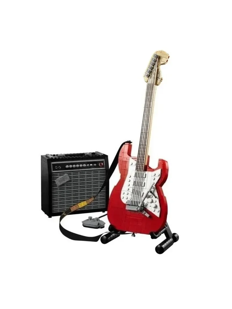 Ensembles de blocs de construction de guitare, instruments de musique éducatifs, compatibles avec les particules Legoed, adaptés aux cadeaux de noël 21329