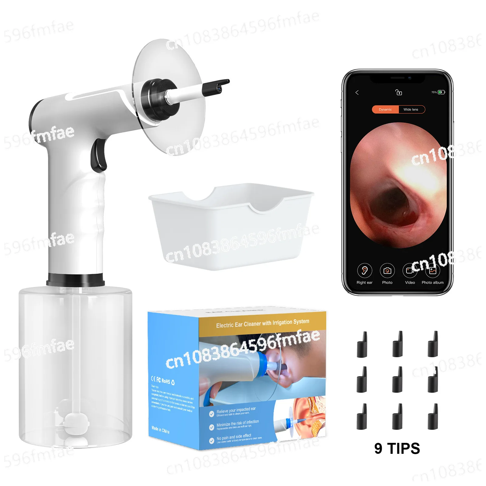 Electric Ear Washer Household Convenient Ear Cleaner Earwax Cleaning Tool Electric  Flusher  Washer