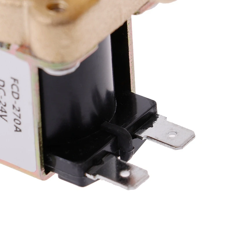 Válvula Solenoide eléctrica de latón G1/2 pulgadas para calentador de agua Solar, 1 unidad