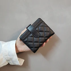 Fashion PU Leather Wallet Purse Vintage Mini Card Holder Custom Logo Short Wallet for Women Girls Lady