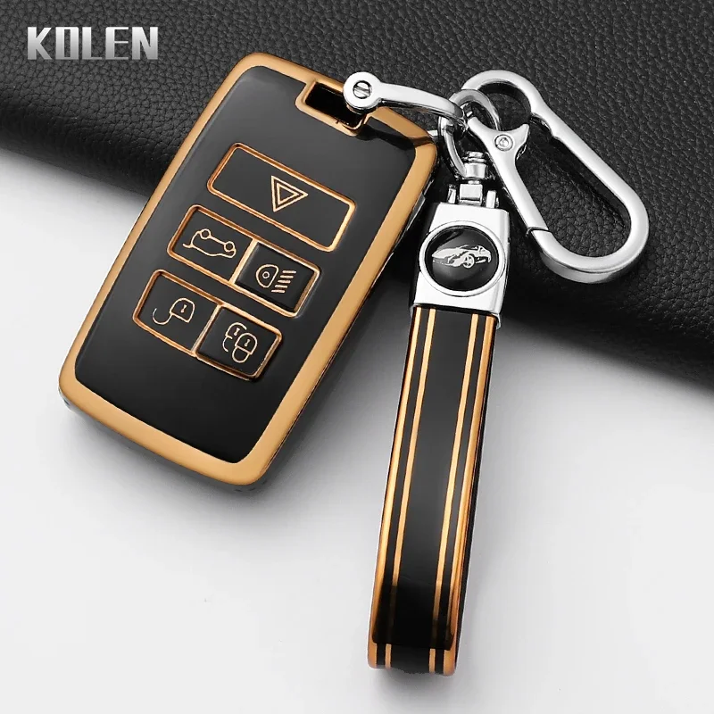 Mode TPU Auto Remote Key Case Abdeckung Für Land Rover Range Rover Evoque Discovery Sport Velar Für Jaguar XE E-PACE XF Schlüsselbund