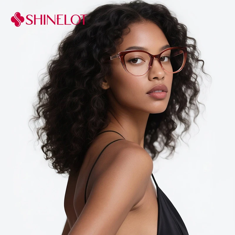 

83622 New Craft Cat Eye Optical Glasses Female Prescription Eyeglasses Frame Bluelight Blocking Radiation Protection Eyewear