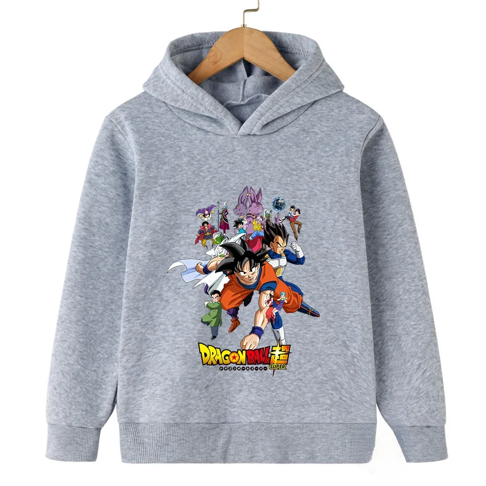 Spring Autumn Anime Dragon Ball Children Sports Hoodie Goku Printed Casual Fashion Sweatshirts Pullover Kids Boy Girl Clothing