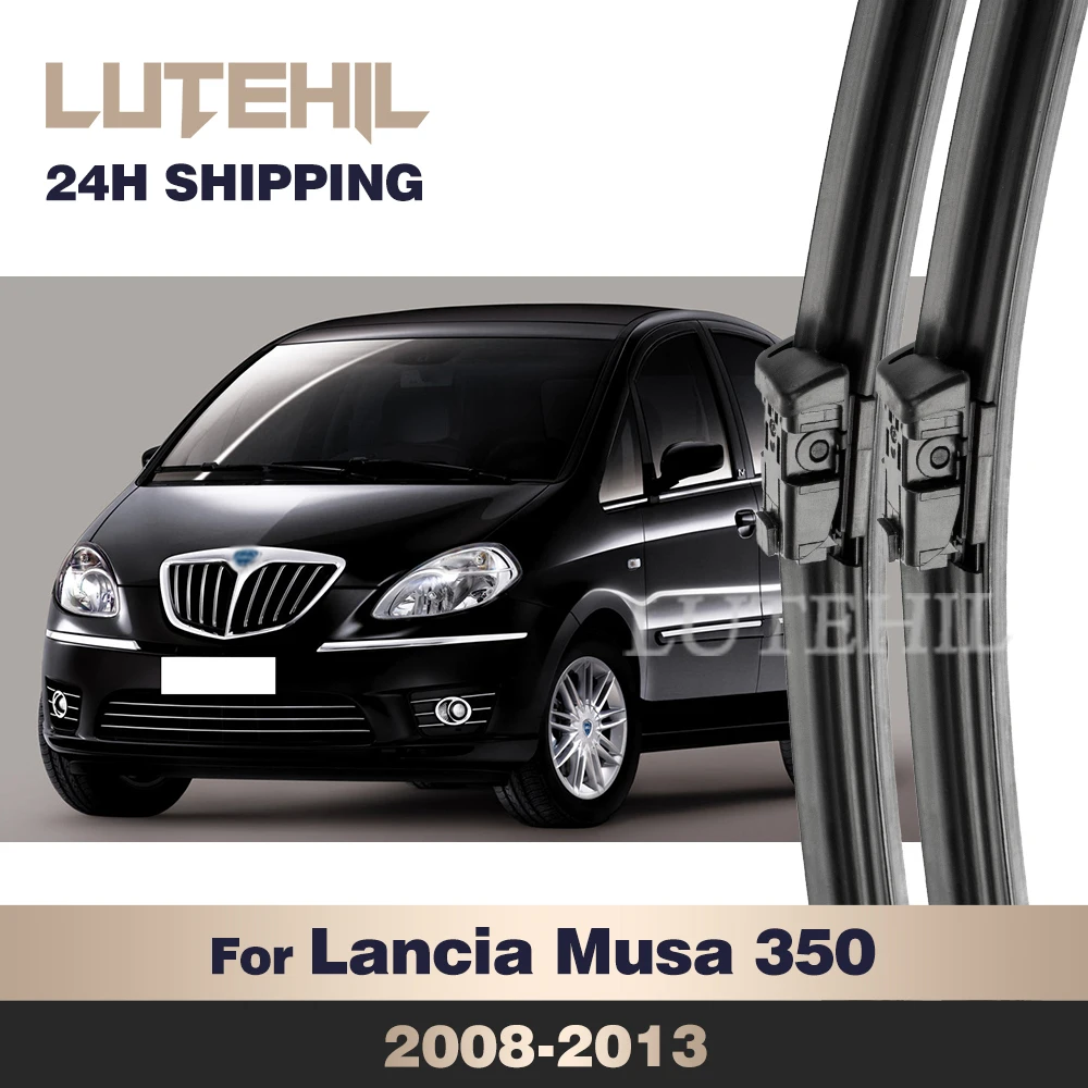 

LUTEHIL Wiper For Lancia Musa 350 2008-2013 2009 2010 2011 2012 Front Wiper Blades Windshield Windscreen Window Brush 24"+15"