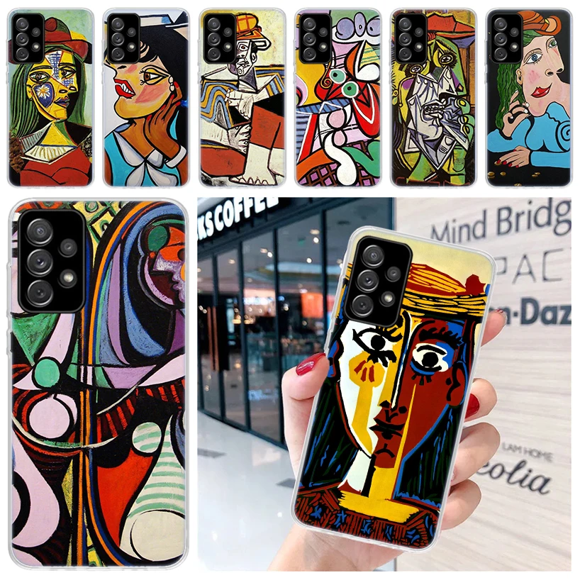 Picasso Abstract Art Painting Soft Soft Phone Case for Samsung Galaxy A51 A71 A41 A31 A21S A11 A10 A20E A30 A40 A50 A70 A6 A7 A8