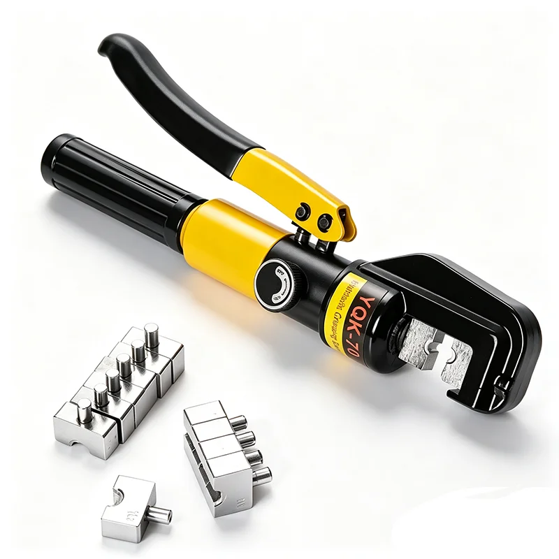 Integral Hydraulic Crimping Tool 4-70mm² Hydraulic Wire Crimper 8T Cable Terminal Crimping Pliers for Copper Aluminum Lugs