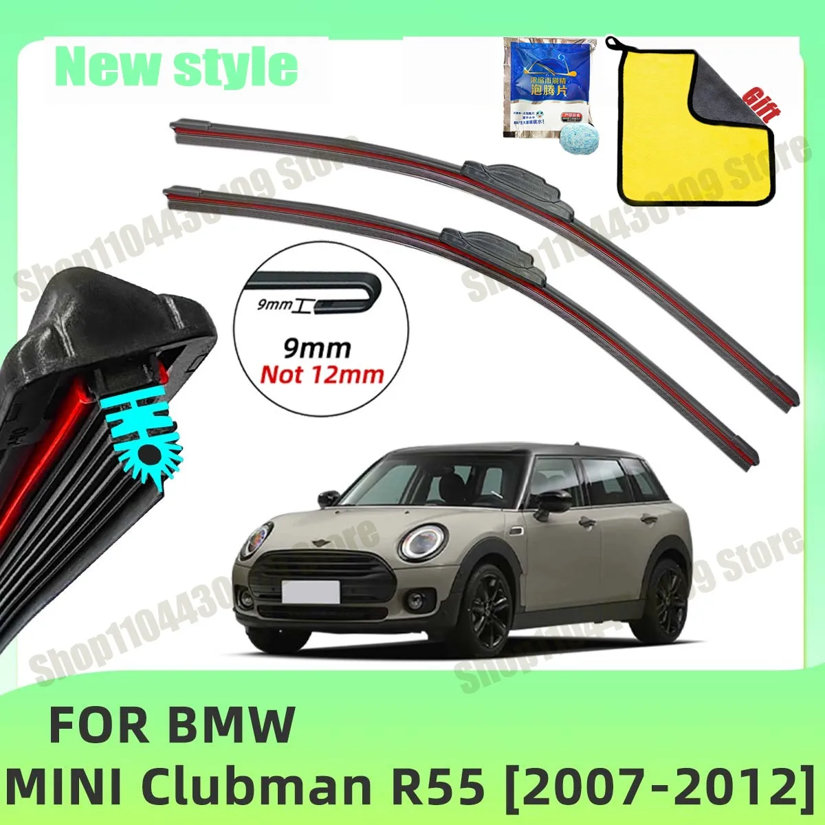 

Car Wiper For BMW MINI Clubman R55 2007-2012 Front Windscreen Wipers Double Rubber Car Wiper Blades Car Accessories