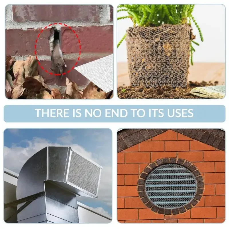 3~15M Stainless Steel Mesh Squirrel Repeller Outdoor Flexible Trap Animal Control mesh Signal Shielding Net Wire for Garden Home