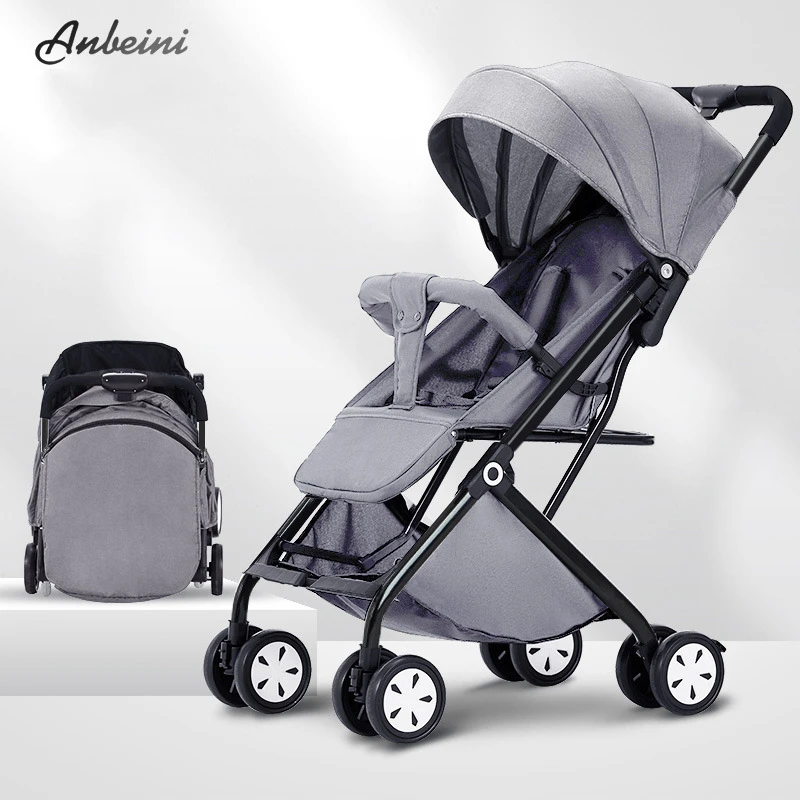 Portable Baby Strollers Can Sit and Lie Down Folding Baby Strollers Baby Strollers Driver Strollers Folding High View Parachute