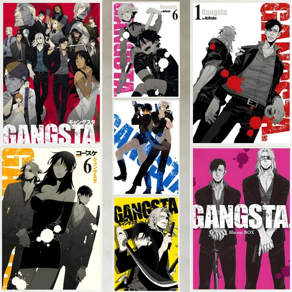 comic GANGSTA. Poster Poster HD Waterproof Self-adhesive Art Print Wall Decor for Bedroom Living Room Gift