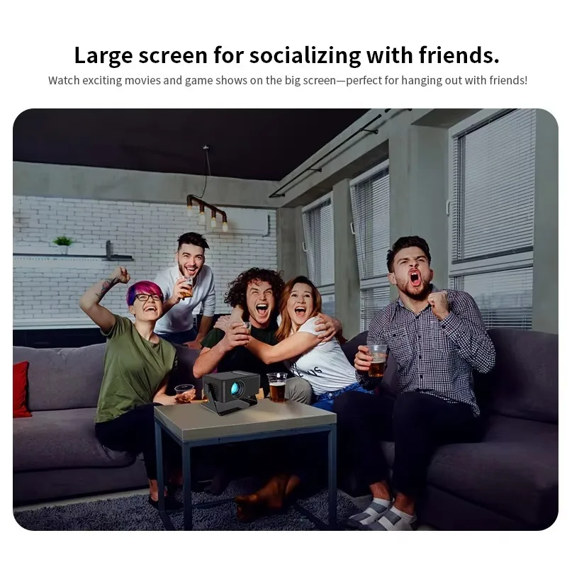 A32D Full HD 1080P Mini Projector Portable Auto Keystone LCD Electronic Focus for Home Theater & Netflix System