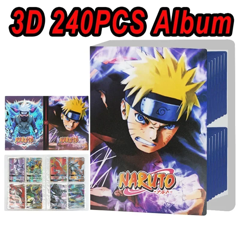 NARUTO-ナルト-うずまきカードアルバム,カードバインダー,カカシ,うちは,サスケ,はたけカカシ,地図,レターフォルダー,ノートブックゲームコレクション,おもちゃギフト,240個