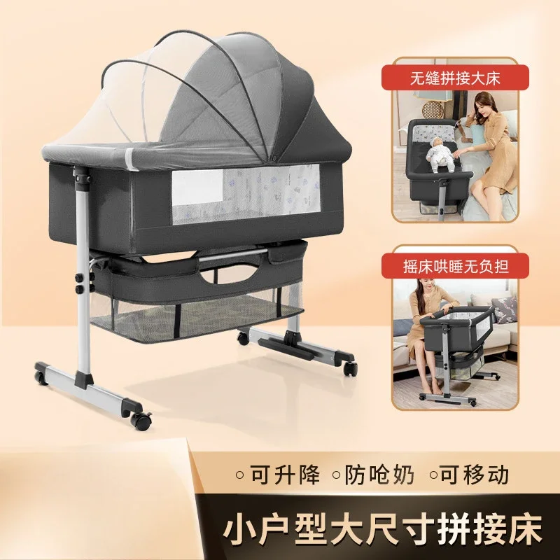 Splice Foldable Baby Crib for Newborns Aged 0-2 Crib Multifunctional Foldable Crib Baby Sleeping Bed Baby Cot Bed