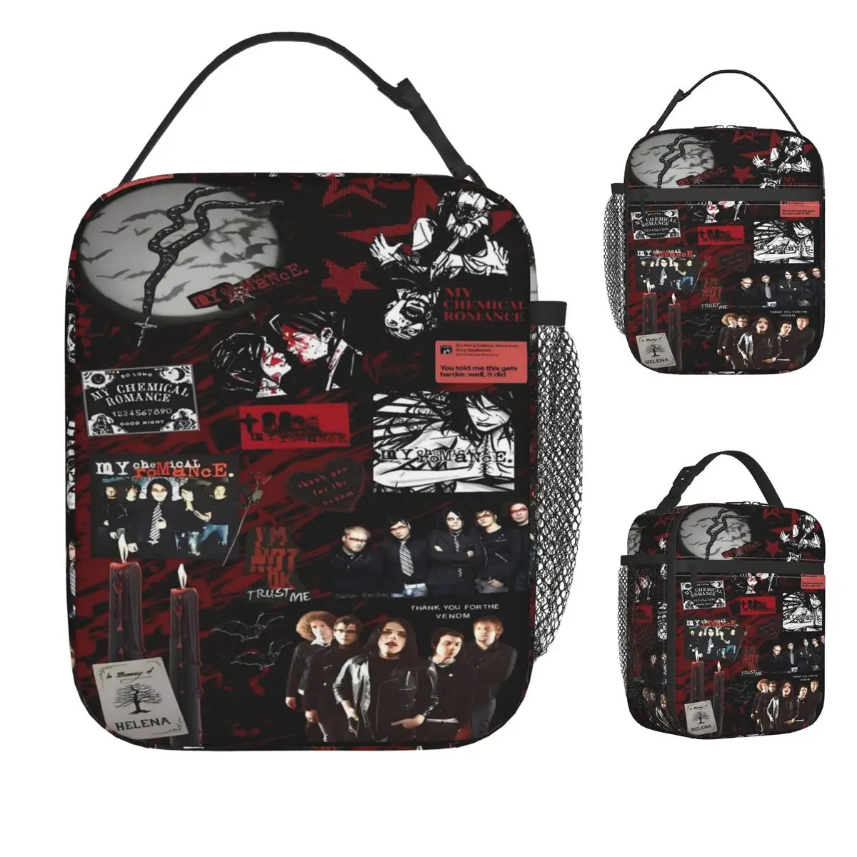 

My Chemical Romance Danger Days Spider Lunch Bag Portable Lunch Box School Custom Cooler Bag Retro Waterproof Tote Food Bags
