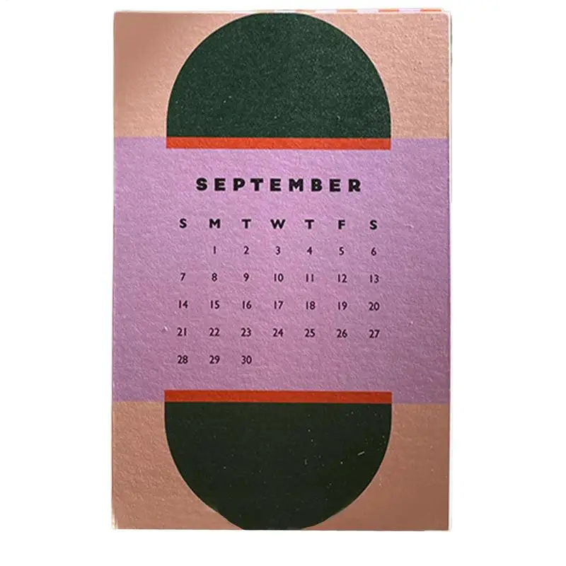 2025 Calendar Geometric 12 Months Geometric Art Calendar Table Ornament Creative Paper Calendar For Organizing & Planning