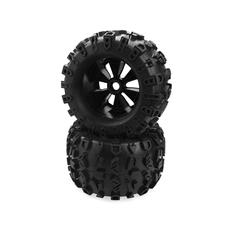 4Pcs 1/8 Scale RC Monster Truck Tires And Wheels Set Glued For Traxxas Maxx Tmaxx E-Revo Revo 3.3, JLB Cheetah Monster