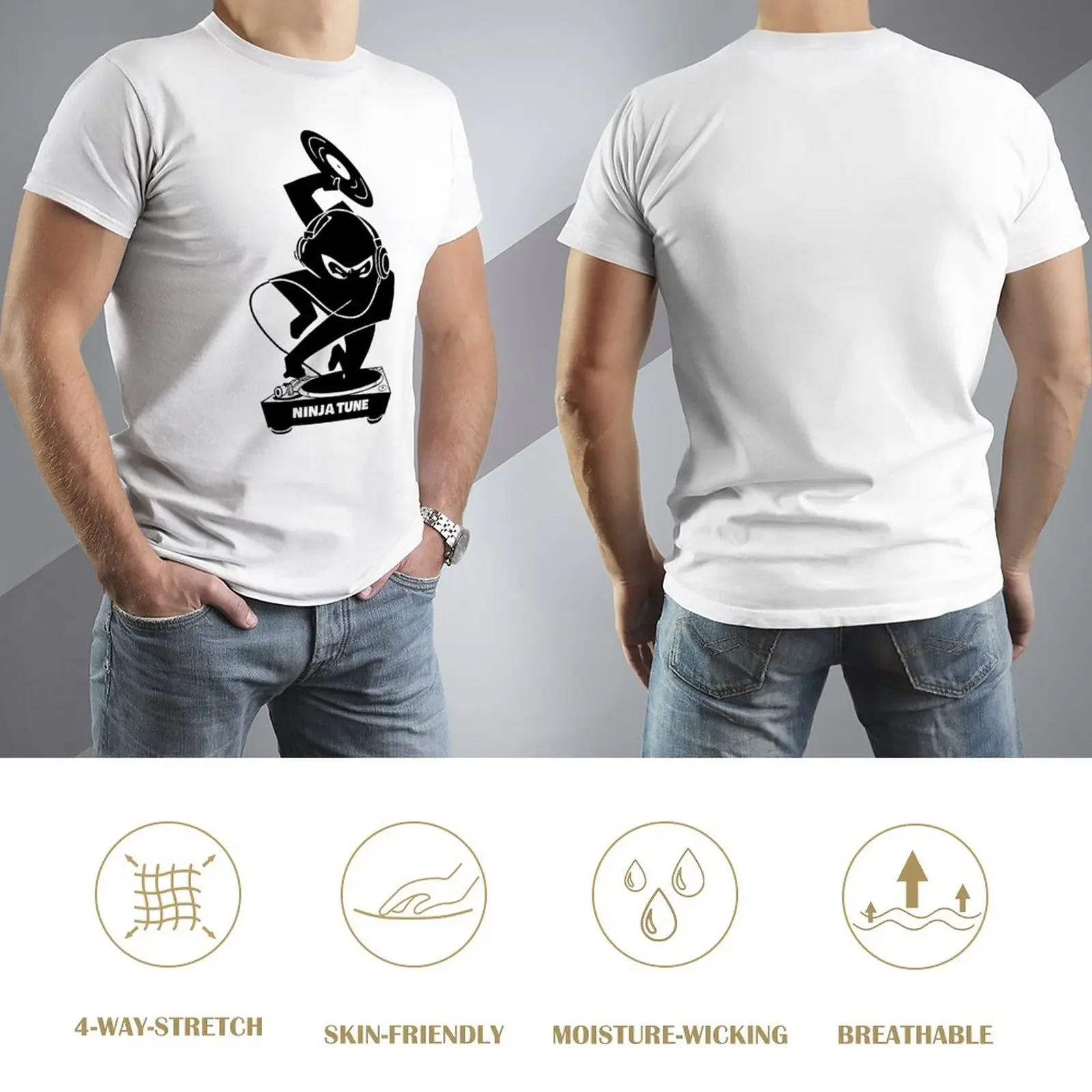 Ninja Tune logo 3 DJ (clear backgrounds) T-Shirt korean fashion funny t shirt tshirts for men