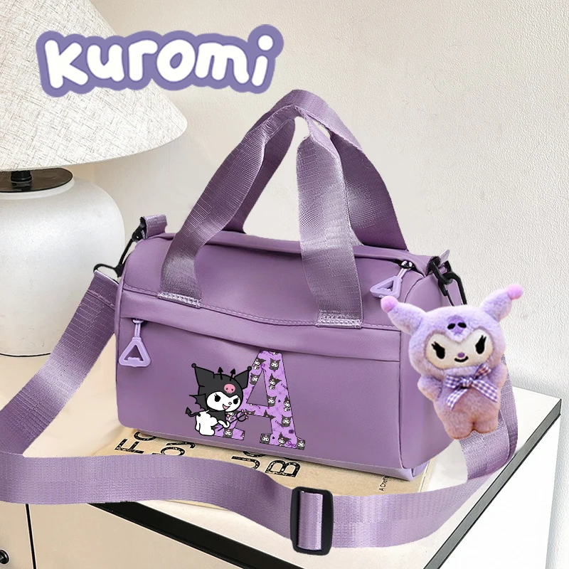 

Sanrio Kuromi Shoulder Bag Fashion Y2K Letter A-Z Printing Womans Handbags Cartoon Designer Convenient Shopping Crossbody Bags