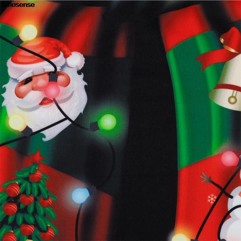 Men Women Tacky Xmas Sweatshirt 3D Funny Print New Year Eve Holiday Party Jumper Tops Couple Pullover Ugly Christmas Sweater