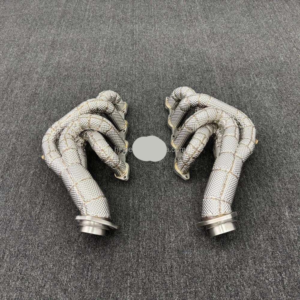 Downpipe-Krümmer mit Hitzeschutz für Ferrari F430 4.3L V8 SS304, Tuning-Zubehör, Schalldämpfer, Auspuffanlagen – Detail 10