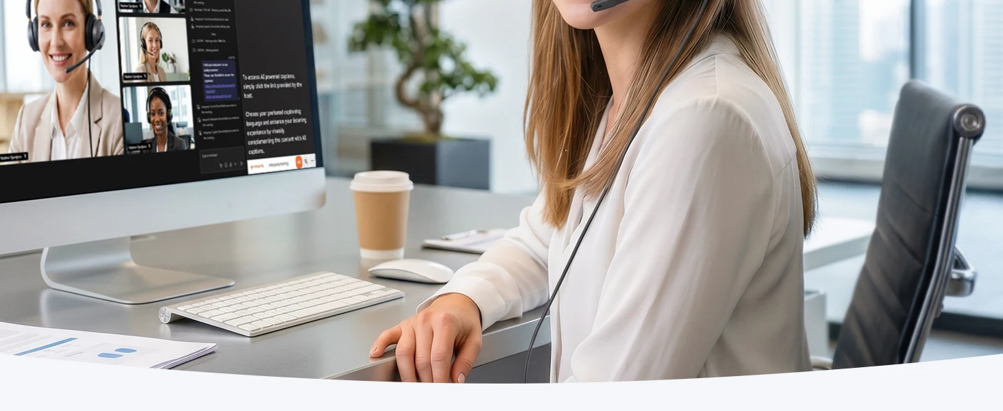 Acer USB-Computer-Headset mit Mikrofon für PC, Laptop, kabelgebundenes Headset für die Arbeit, 8 Fuß langes Kabel, Inline-Steuerung, kompatibel mit Teams, Zo – Detail 2