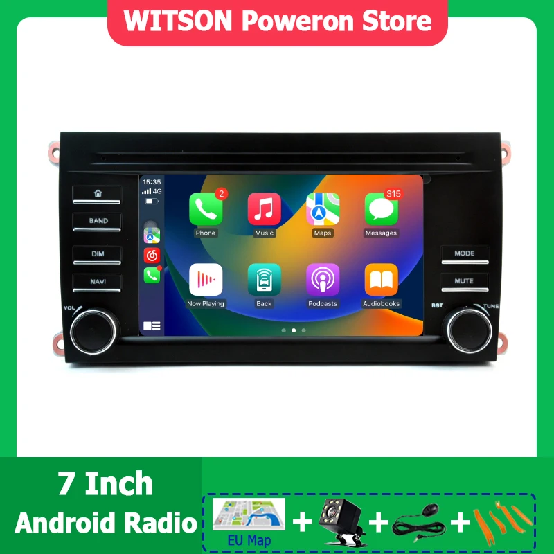 WITSON Radio Carplay Stereo For Porsche cayenne 9PA 957 955 Boxster 911 Carrera GT 2003-2008 Auto Headunit OEM No DVD