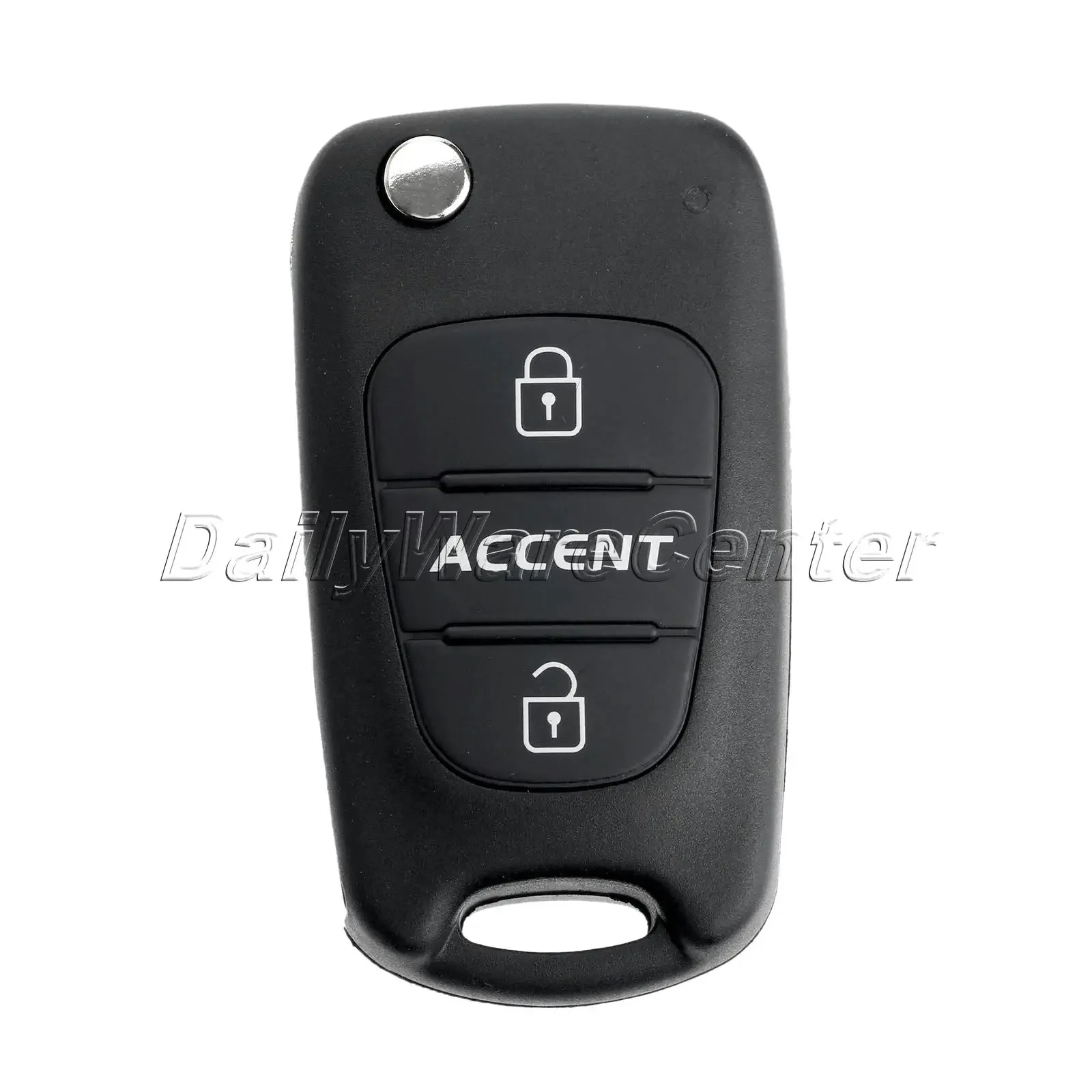 

Replacement 3 Buttons Flip Folding Remote Key Shell Case for Accent Keyless Entry Fob Cover Car Alarm Housing with LOGO