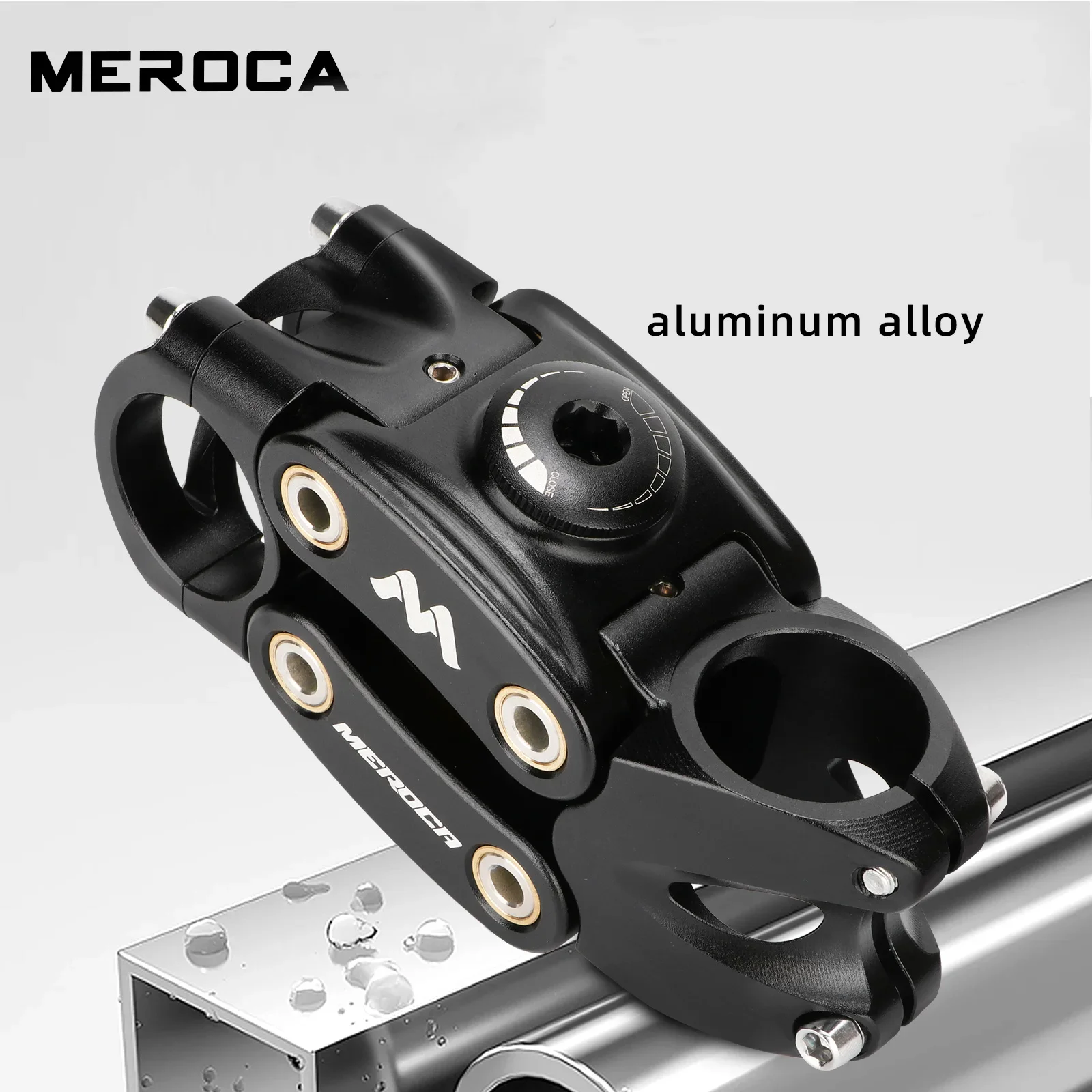 MEROCA Damping Bicycle Stem Aluminum Alloy High Strength with Shock Absorption for 31.8mm Bike Handlebar 28.6mm Fork Caliber